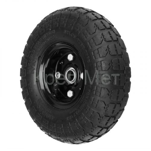 Колесо пневматическое 4.10/3.50-4, колесо D 260 мм. внутренний подшипник D 20 мм, длина оси 50 мм Palisad