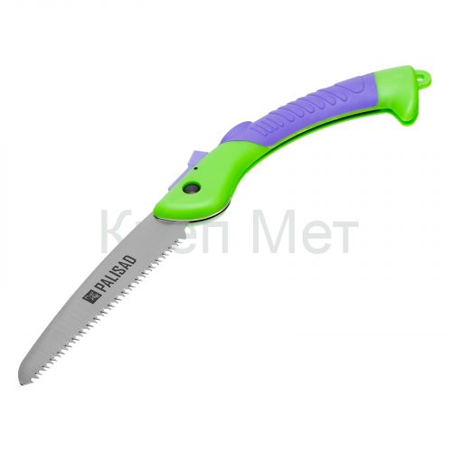 Пила садовая складная, 150 мм рабочая часть, пластиковая обрезиненная рукоятка, Palisad