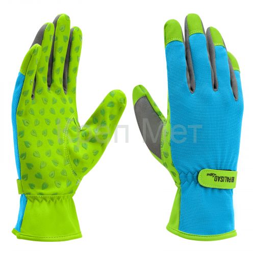 Перчатки садовые на липучке, силиконовое нанесение, размер 7, Luxe Palisad