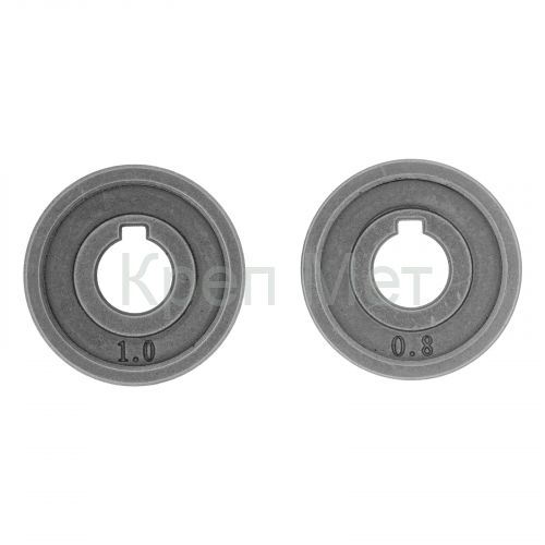 Подающий ролик, зубчатый профиль под флюсовую проволоку 0,8-1мм, 2 шт Denzel