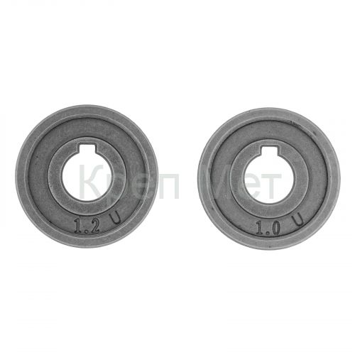 Подающий ролик, U профиль под алюминиевую проволоку 1,0-1,2 мм, 2 шт Denzel