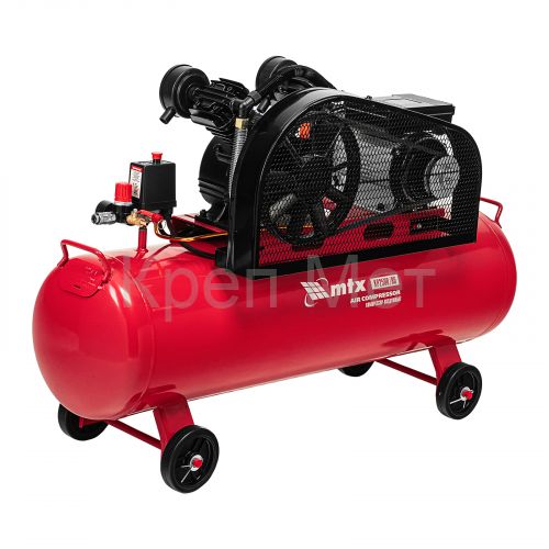Компрессор воздушный ременный привод КР2500/80, 2,5 кВт, 80 литров, 420 л/мин МТХ