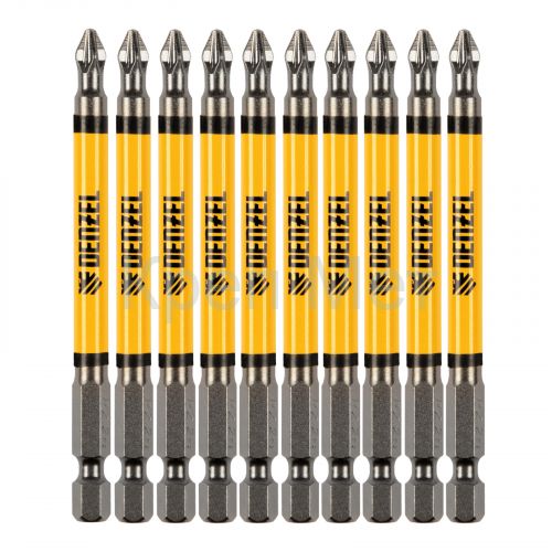 Бита PZ2х90, сталь S2, цилиндр., 10 шт. Е 6,3 Denzel