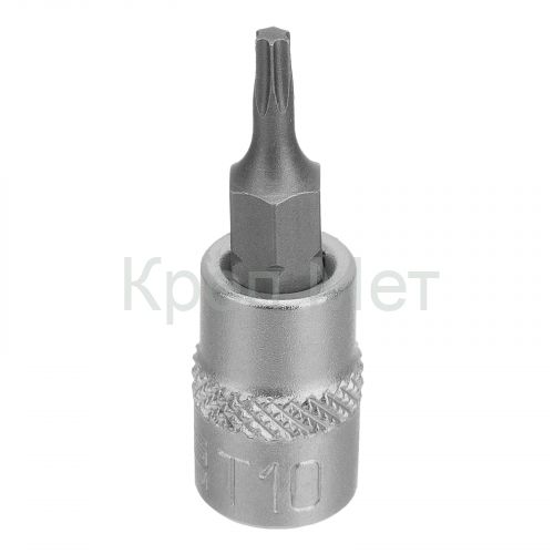 Головка с битой вставкой T10, квадрат 1/4, CrV Stels
