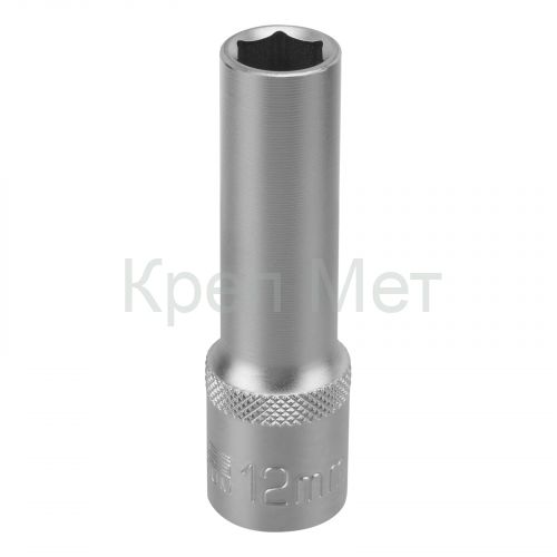 Головка торцевая, 12 мм, шестигранная, CrV, под квадрат 1/2 Stels