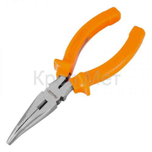 Длинногубцы изогнутые Classic, 160 мм, шлифованные, пластмассовые рукоятки Sparta