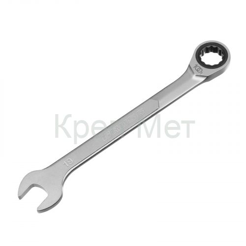 Ключ комбинированный трещоточный, 19 мм, количество зубьев 100 Gross