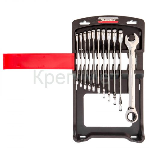 Набор ключей комбинированных, трещоточных 11 шт. Matrix