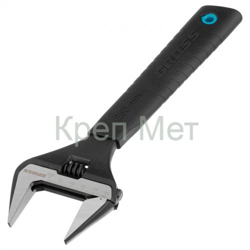 Ключ разводной, 250 мм, CrV, тонкие губки, защитные насадки Gross