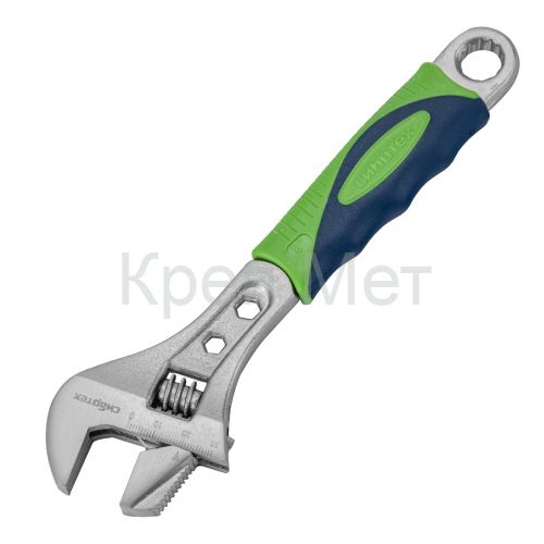 Ключ разводной, 200мм, переставная губка, 2-х комп.рукоятка Сибртех