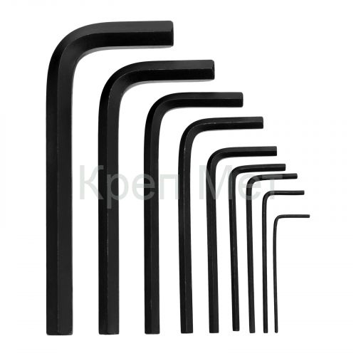 Набор ключей имбусовых HEX, 1.5-10 мм, CrV, 9 шт Matrix