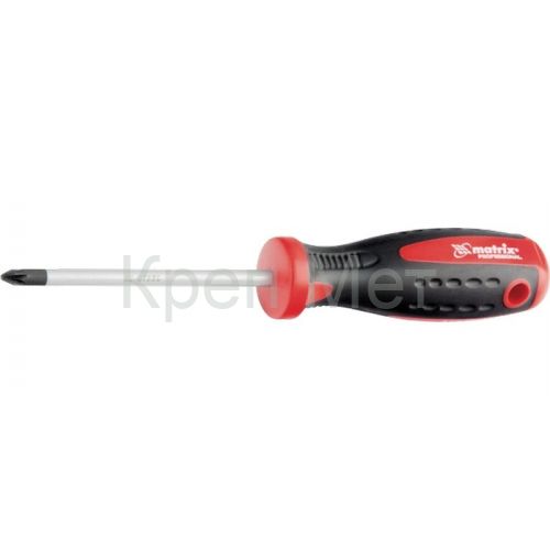 Отвертка Profi, PH2 х 200 мм, S2, двухкомпонентная рукоятка Matrix