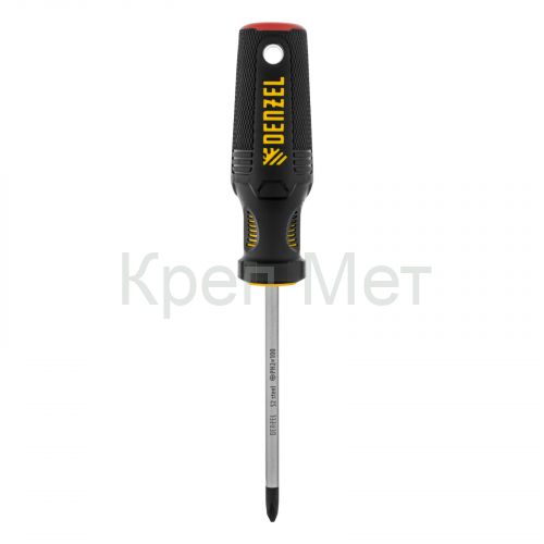 Отвертка, PH2х100 мм, S2, 3к рукоятка Denzel