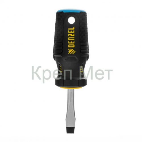 Отвертка, SL6x38 мм, S2, 3к рукоятка Denzel