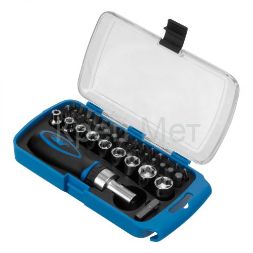 Отвертка реверсивная с набором бит и торцевыми головками, 41 шт Барс