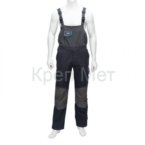 Полукомбинезон профессиональный рабочий, 97% хлопок 3% спандекс, XXXL Gross