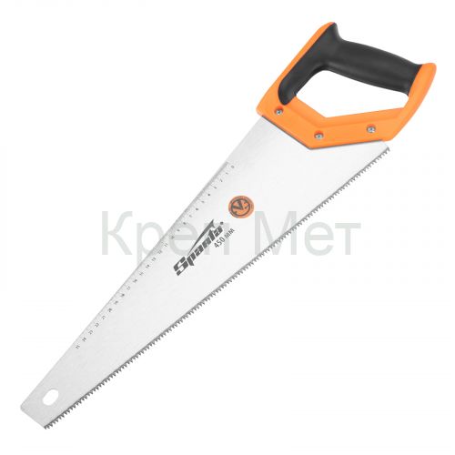 Ножовка по дереву, 450 мм, 7-8 TPI, зуб 2D, каленый зуб, двухкомпонентная рукоятка Sparta