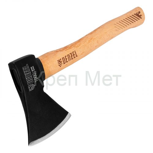 Топор, 1000 г, кованый, буковое топорище Denzel