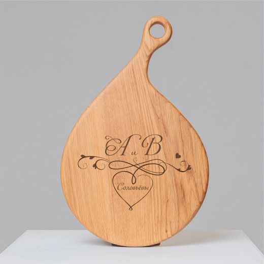 Доска "Свадебные вензеля", 27х42 см