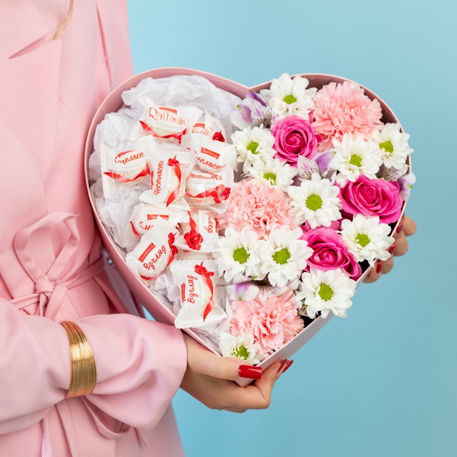 Сердце (размер L) с рафаэлло