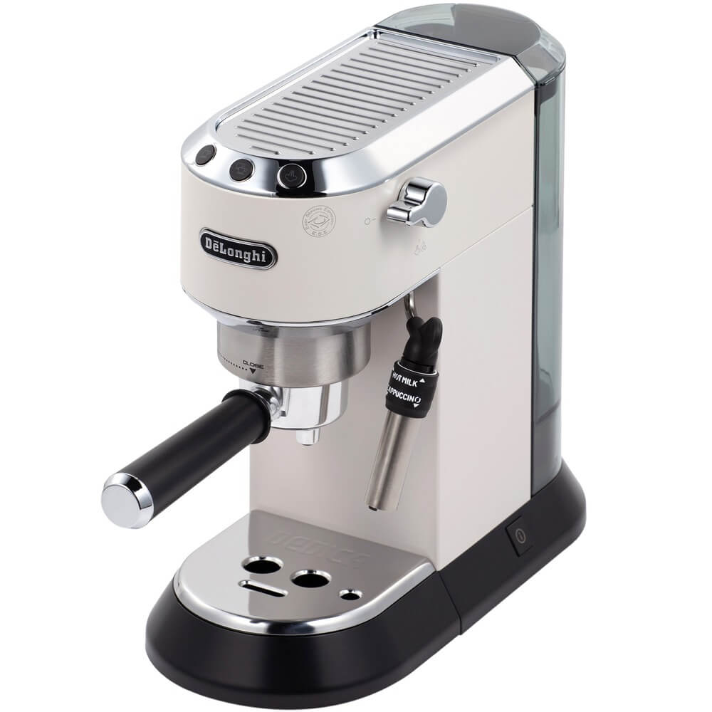 Кофеварка De'Longhi EC685 W Dedica, рожковая, для эспрессо, мощность 1350Вт, белая Кофеварка De'Longhi EC685 W Dedica, рожковая, для эспрессо, мощность 1350Вт, белая