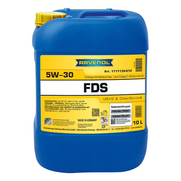 Ravenol FDS 5W-30, 10л