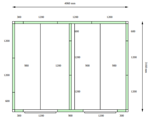 Камера холодильная Polair Standart КХН-23.87 (3160х4060х2200) 80 мм