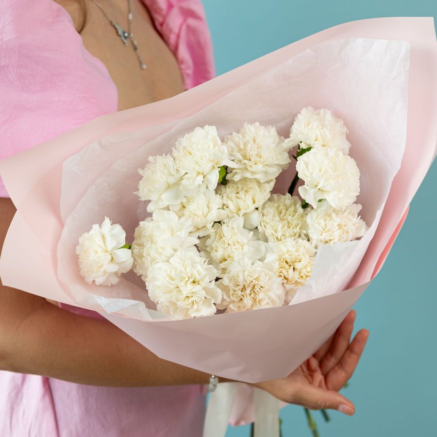 Белые диантусы от 15 шт