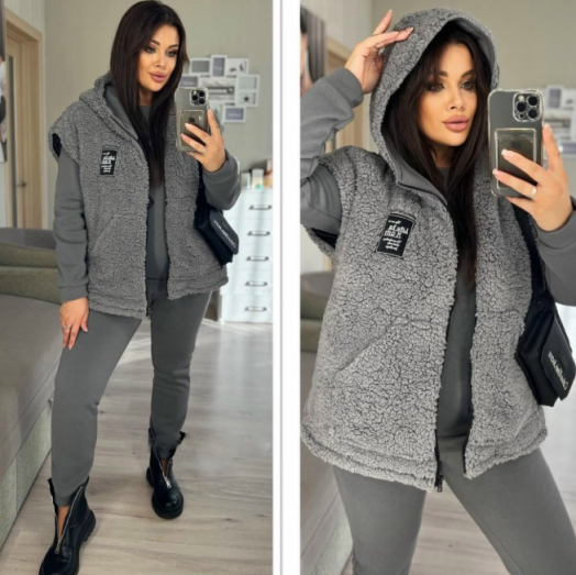 Костюм тройка теплый 50064