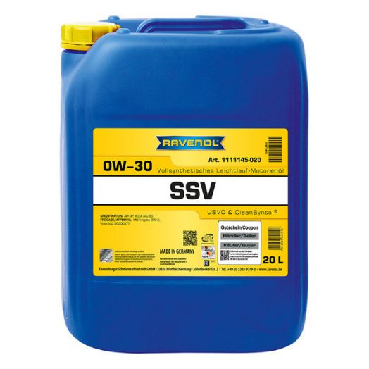 Ravenol SSV Fuel Economy 0W-30, 20л