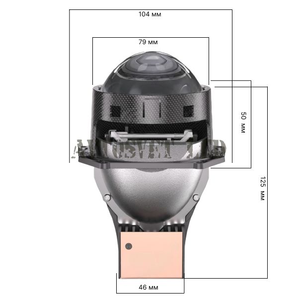 Светодиодные би-линзы BI-LED-AS9 (BI-LED дальний, ближний свет)