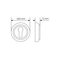 Накладка под цилиндр Morelli MH-KH-CLASSIC схема