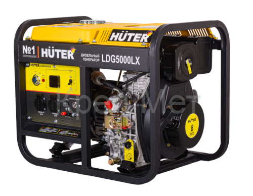 Электрогенератор дизельный LDG 5000LX Huter