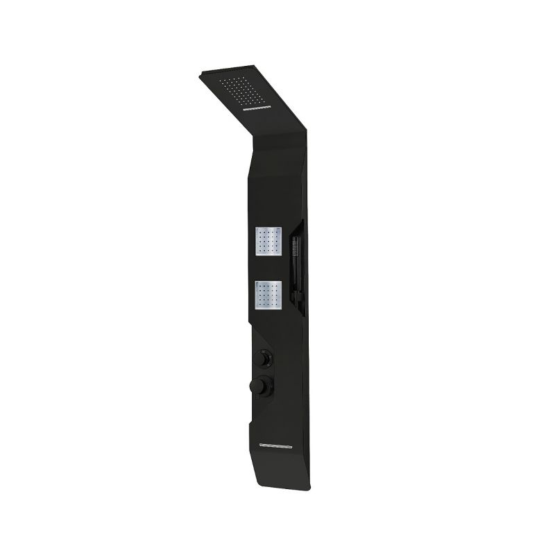 Душевая панель Taliente A05, алюминий, черный, каскадный излив TA-G-A05B/Bb+s