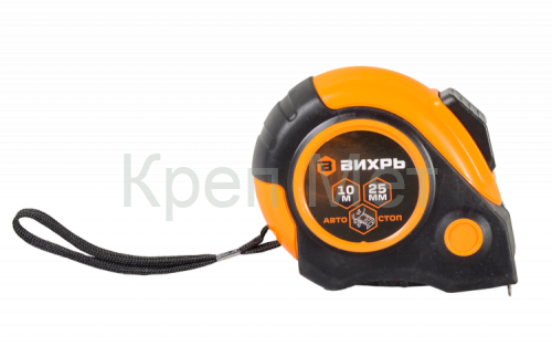 Рулетка Вихрь 10м х 25мм автостоп