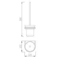 Щетка для туалета ABBER Nord AA1532 хром схема 2