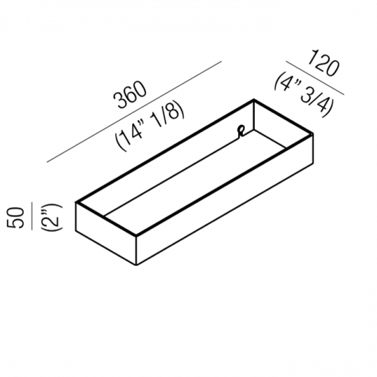 Полотенцедержатель подвесной Agape 369 A369200A 36 см схема 2