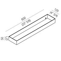 Полотенцедержатель подвесной Agape 369 A369202A 60 см схема 2