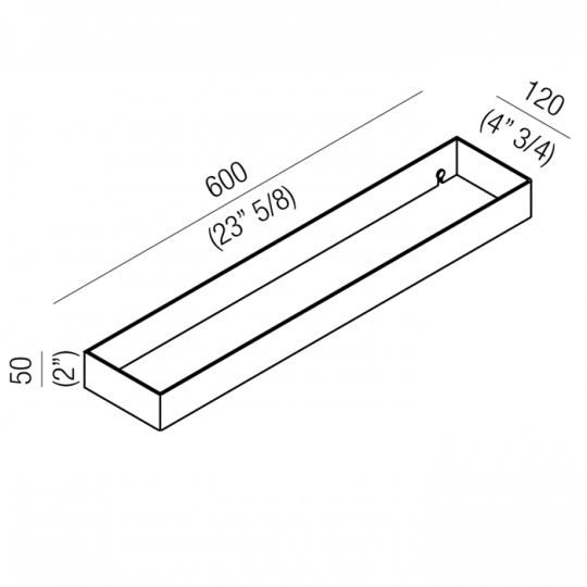 Полотенцедержатель подвесной Agape 369 A369202A 60 см схема 2