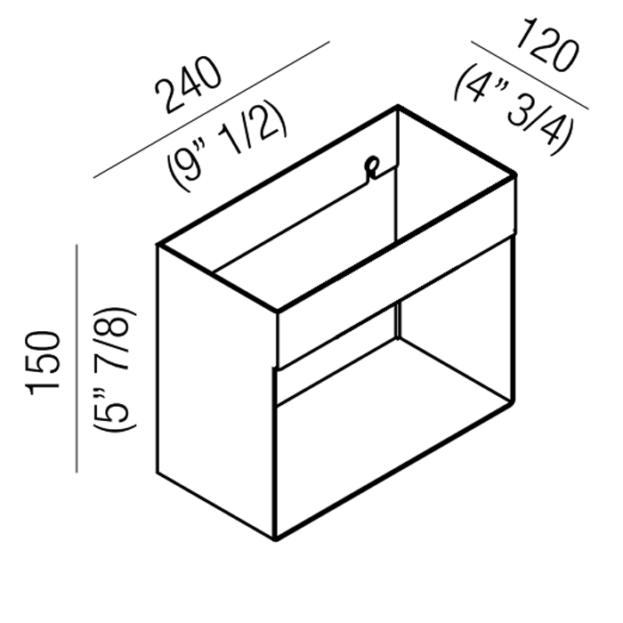Полка для ванной подвесная Agape 369 A369204A 24 см ФОТО
