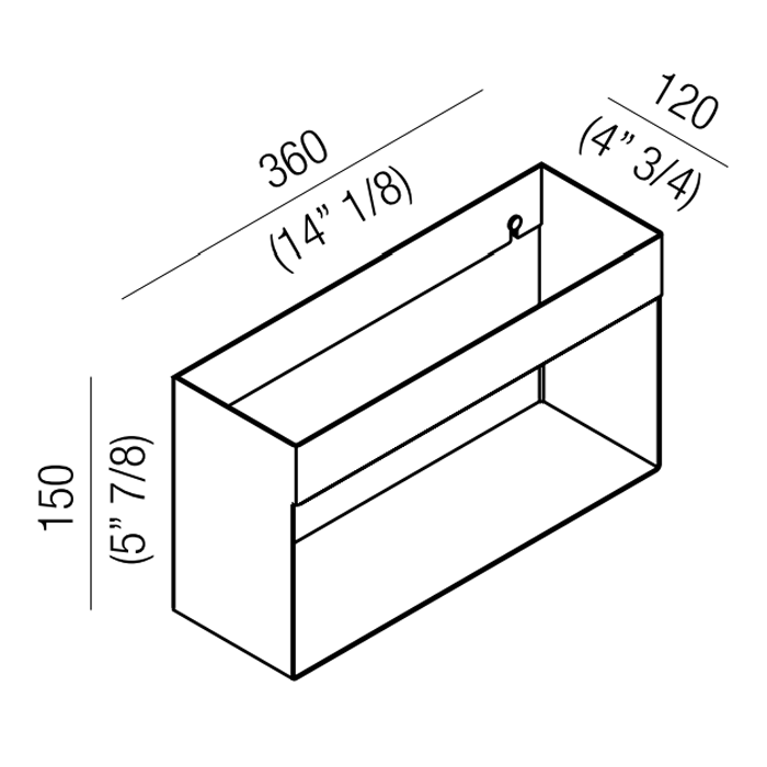 Полка для ванной подвесная Agape 369 A369205A 36 см ФОТО