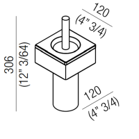 Ершик для унитаза подвесной Agape 369 A369215AZ схема 2 Ершик для унитаза подвесной Agape 369 A369215AZ схема 2
