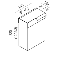 Ведро для мусора подвесное Agape 369 A369217A схема 2
