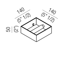 Держатель для туалетной бумаги подвесной Agape 369 A369219A схема 2 Держатель для туалетной бумаги подвесной Agape 369 A369219A схема 2