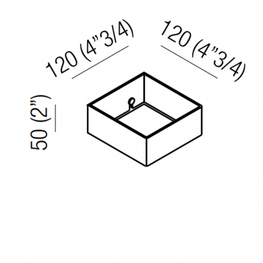 Полка для ванной подвесная Agape 369 A369231A схема 2