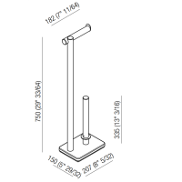 Стойка с аксессуарами напольная Agape Dot line ADTL0461RTN 20,7x15x75 см схема 2