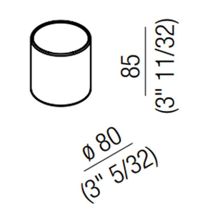 Стакан настольный Agape Dot line ADTL0464Z 8x8x8,5 см ФОТО