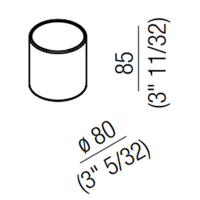 Стакан настольный Agape Dot line ADTL0464Z 8x8x8,5 см схема 2