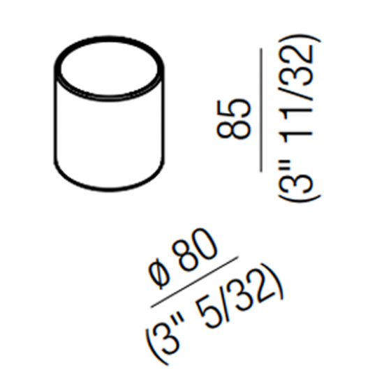Стакан настольный Agape Dot line ADTL0464Z 8x8x8,5 см схема 2