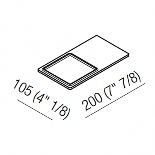 Полка для ванной подвесная Agape Dot line ADTL0466Z 20x10,5x см схема 2